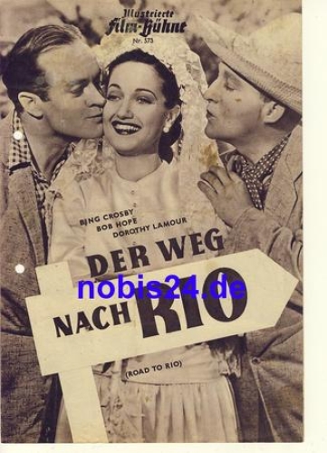 The Road to Rio with Bing Crosby Bob Hope Dorothy Lamour ​​​​​​​Illustrated Film Stage No. 573
