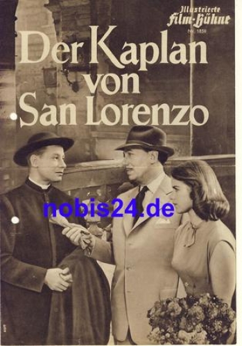 The Chaplain of San Lorenzo with Willy Birgel Dieter Borsche Illustrated Film Stage No. 1859