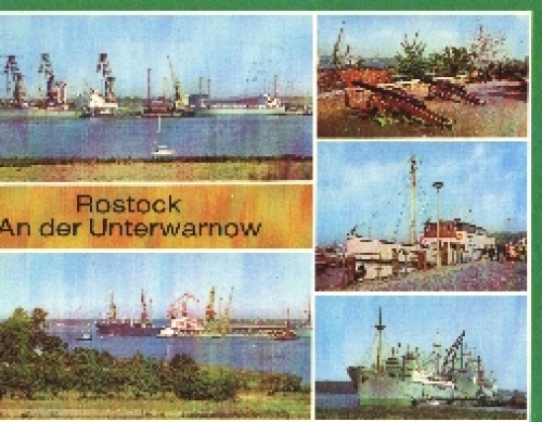 Rostock Unterwarnow Hochseeschiff o 23.7.1985