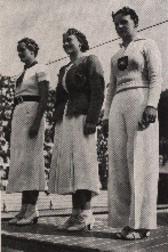 Olympic Games 1936 100m freestyle swimming Jeanette Campbell, Ria Mastenbroek and Gisela Arend