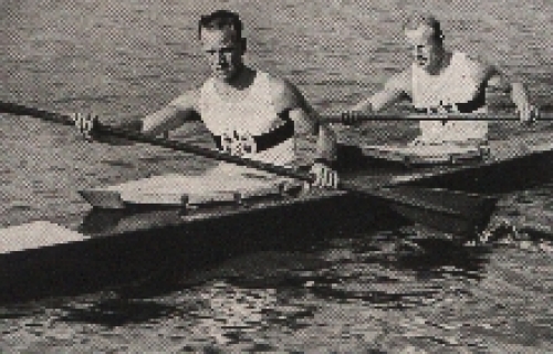 Olympic Games 1936 Ludwig Landen and Paul Wevers, winners of the 10,000m kayak two-man picture, no AK