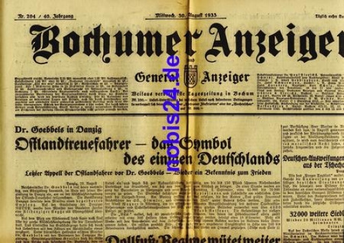 Bochum Gazette 204 Year 1933