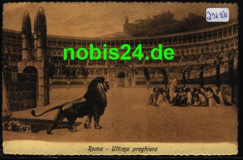 Wildkatze Löwe Arena in Rom  *ca. 1910