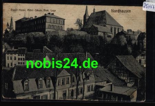 Nordhausen Blasil-Kirche Mittelschule Lager o 02.9.1917