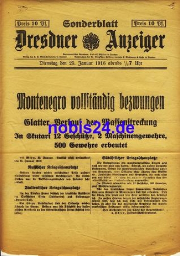 Dresdner Anzeiger Sonderblatt  1916