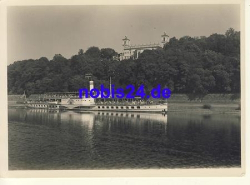 Elbe steamer "Dresden" real photo Walter Hahn approx. A5 around 1970