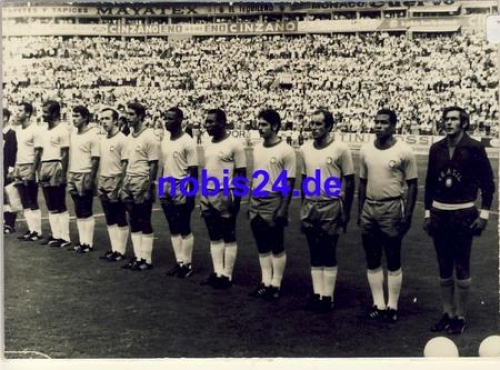 Brazil national team Soccer World Cup 1970 Mexico real photo about A5 sports picture Walter Rorlapper Leipzig