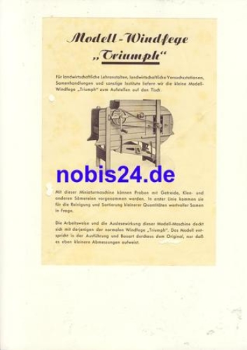 Köber Maschinen Wutha Reklameblatt