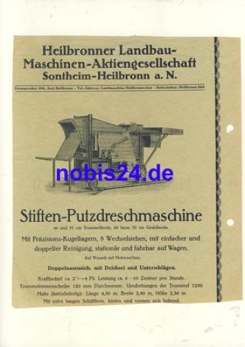 Heilbronner Landbau Maschinen advertising leaflet