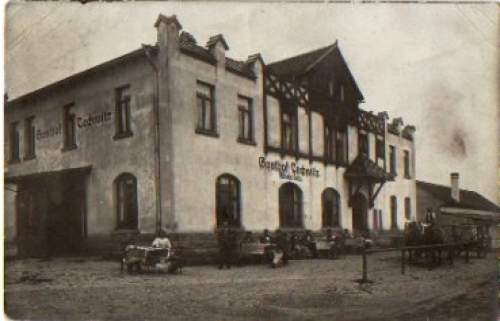 06712 Zeitz Gasthof Techwitz o 8.12.1908