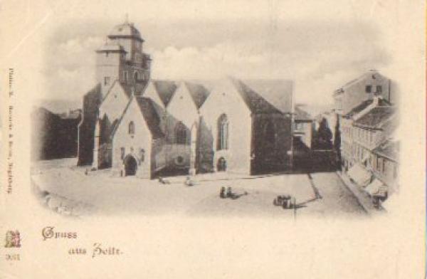 06712 Zeitz Michaeliskirche mit Markt * ca. 1900