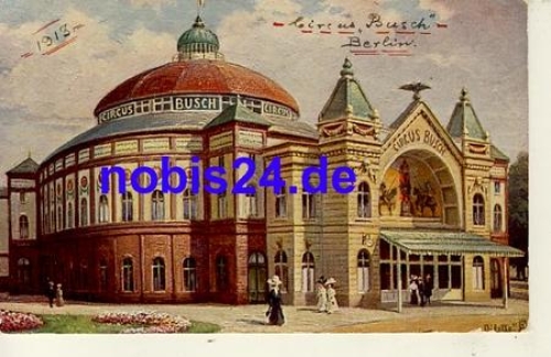 Berlin Circus Busch Künstlerkarte Oilette Tucks o 1913
