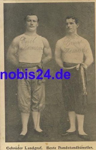 Handstand artist brothers Landgraf circus o 1906