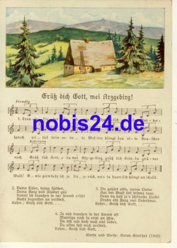 Anton Günther Grüß dich Liedkarte Nr.8982 *ca.1950