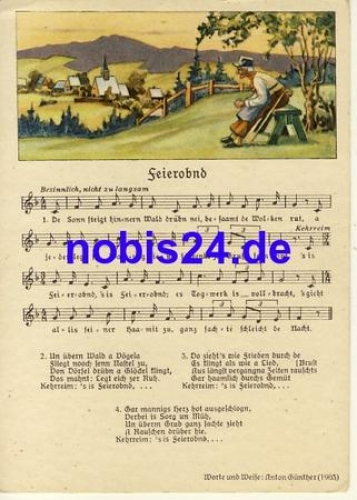 Anton Günther Feierobnd Liedkarte Nr.8985 *ca.1950
