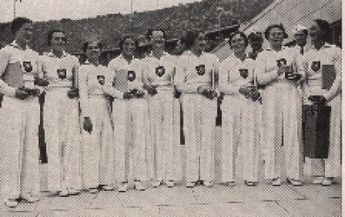 Olympic Games 1936 The German gymnasts after the award ceremony, collective picture, no AK