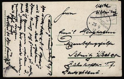 Ovamboknabe o kandis Bogenschütze 25.9.1913