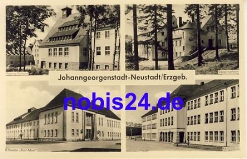 08349 Johanngeorgenstadt Schule Theater *ca.1957