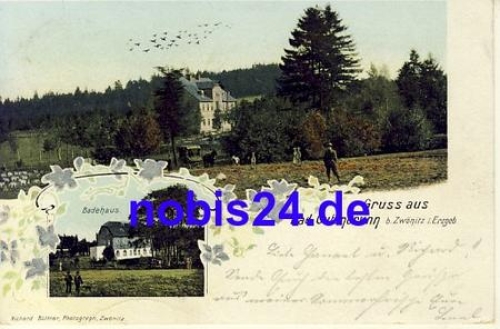 08297 Guter Brunnen mit Badehaus Zwoenitz o 1906
