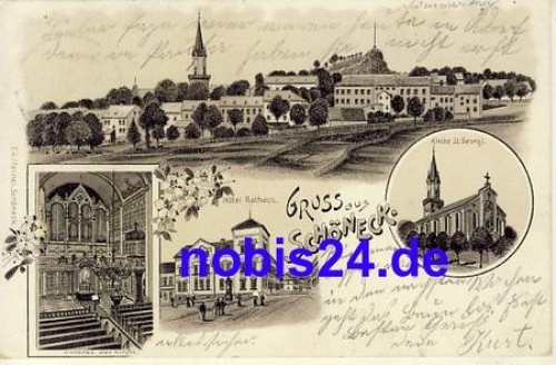 08261 Schoeneck Vogtland Hotel Rathaus Litho o 1900