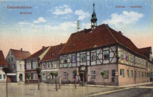 06773 Grafenhainichen Marktplatz Rathaus Ratskeller * ca. 1920