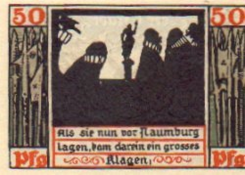 06618 Naumburg Städtenotgeld 50 Pfennige Belagerung Naumburg 1920
