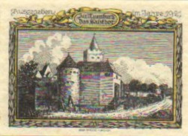 06618 Alt-Naumburg city emergency money 25 pfennigs Salzthor 1921