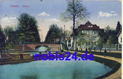 Zabern Kanalansicht Elsass o 1915