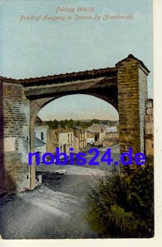 Somme Py destroyed place *ca.1915