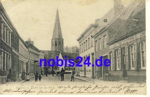 Staden Zicht op de Kerk o 1916