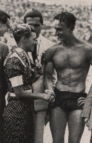 Olympic Games 1936, Willie den Ouden and Csik, freestyle swimming picture collection, no AK