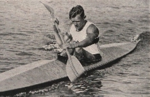 Olympic Games 1936 Ernst Krebs Kayak-One, collective picture no AK