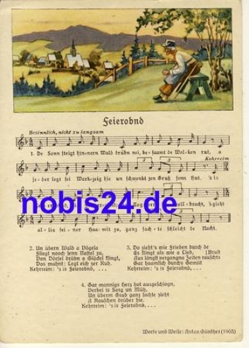 Anton Günther Feierobnd Liedkarte Nr 8965 *ca.1950