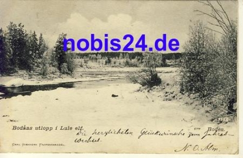 Bodans utlopp Lule elf SCHWEDEN o 1903