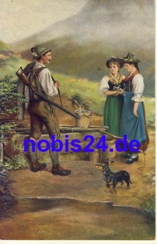 Jäger  mit Dackel *ca.1915