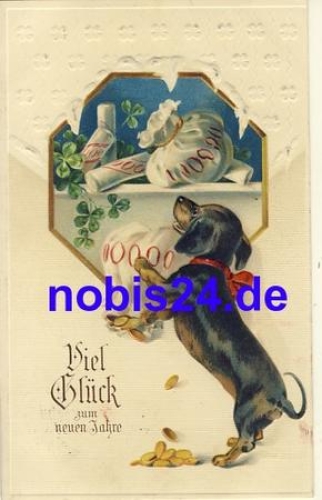 Dachshund money new year coinage o 1917