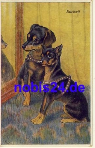 Dackel Pärchen von Weczerzick ca.1920