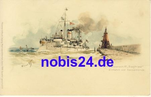 S.M. Battleship Siegfried German Navy *ca.1900