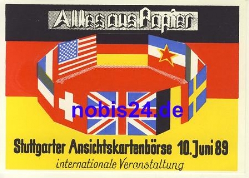 Stuttgart Ansichtkartenbörse Künstlerkarte *1989