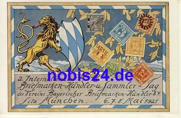 Munich Stamp Dealer Day Bavaria May 6-8, 1921