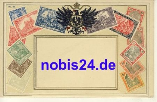 Prussia Coat of Arms Stamps German Empire *ca.1910 Embossing card