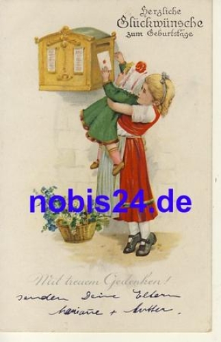 Letterbox birthday card o 1924