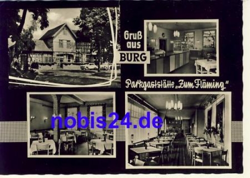 39288 Burg bei Magdeburg Gasthaus Zum Flaeming o 1960