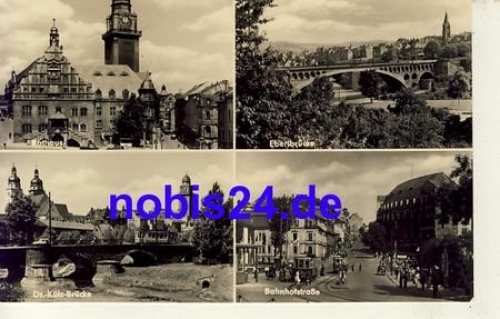 Plauen Town Hall Ebert Bridge *ca.1966
