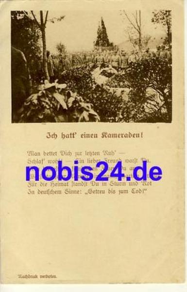 Liedkarte Militär 1.Weltkrieg  o 1916