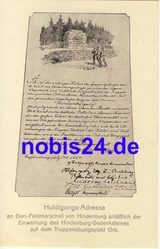World War 1 homage address * around 1913