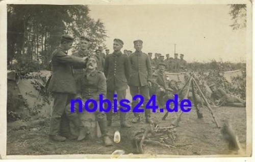 German soldiers WW1 shaving *ca.1916