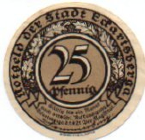 06648 Eckartsberga City emergency money 25 pfennigs Hormann saying 1921