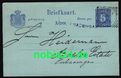 Dutch East Indies postal stationery o 26.6.1900