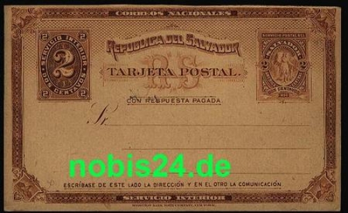El Salvador postal stationery *approx. 1890